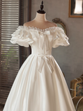 New Design Wedding Dress Off Shoulder Ruffle Pleated Wedding Dress HZ0319