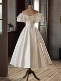 New Design Wedding Dress Off Shoulder Ruffle Pleated Wedding Dress HZ0319