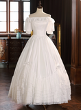 Pretty Wedding Dress Off Shoulder Pleated Tiered Wedding Dress HZ0319