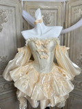 Sweet Homecoming Dress Off Shoulder Short Prom Dress Birthday Party Outfits Two Piece HZ0319