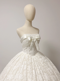 New Arrival Wedding Dress Strapless Lace Pleated Wedding Dress HZ0319
