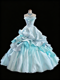 Pretty Prom Dress Strapless Pleated Ball Gown Quinceanera Dress Evening Dress Birthday Outfits HZ0319