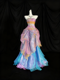 Colorful Prom Dress Strapless Pleated Evening Dress Quinceanera Dress Birthday Outfits HZ0319
