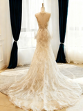 Gorgeous Wedding Dress Crew Neck Mermaid Wedding Dress HZ0319