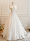 New Arrival Wedding Dress V-neck Pleated Wedding Dress HZ0319