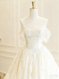New Arrival Wedding Dress Off Shoulder Tulle Pleated Wedding Dress HZ0319