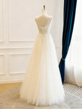 Elegant Wedding Dress V-neck Pleated Tulle Wedding Dress HZ0319
