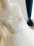 New Design Wedding Dress Off Shoulder Pleated Tulle Wedding Dress HZ0319