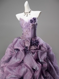 New Arrival Prom Dress Strapless Pleated Tulle Ball Gown Sweet 16 Dress Evening Dress HZ0319