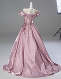 Beauty Prom Dress Crew Neck Pleated Ball Gown Quinceanera Dress Evening Dress HZ0319