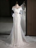 Elegant Prom Dress Off Shoulder Tulle Mermaid Evening Dress Gala Dress HZ0319