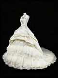 Vintage Wedding Dress Strapless Tulle Pleated Wedding Dress HZ0319