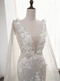 Newest Wedding Dress V-neck Backless Mermaid Wedding Dress HZ0319