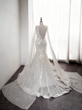 Newest Wedding Dress V-neck Backless Mermaid Wedding Dress HZ0319