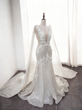 Newest Wedding Dress V-neck Backless Mermaid Wedding Dress HZ0319