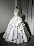 Newest Wedding Dress Halter Pleated Tiered Wedding Dress HZ0319