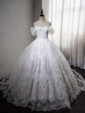 New Design Wedding Dress Off Shoulder Tulle Lace Wedding Dress HZ0319