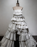 Newest Wedding Dress Strapless Tiered Wedding Dress HZ0319