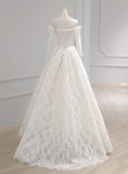 Elegant Wedding Dress Off Shoulder Lace Pleated Wedding Dress HZ0319