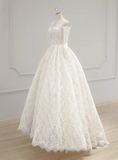 Elegant Wedding Dress Off Shoulder Lace Pleated Wedding Dress HZ0319