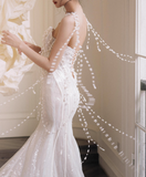Pretty Wedding Dress Strapless Pearl Mermaid Wedding Dress HZ0319