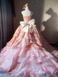 Pretty Prom Dress Sweetheart Tiered Ball Gown Evening Dress Quinceanera Dress HZ0319