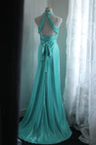 Stunning Prom Dress Halter Floral Evening Dress Birthday Party Dress Gala Dress HZ0319