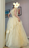 Cute Prom Dress Asymmetrical Neck Pleated Evening Dress Sweet 16 Dress Ball Gown HZ0319