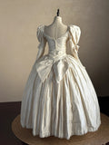 Minimalist Wedding Dress V-neck Pleated Wedding Dress HZ0319