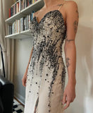 Gorgeous Prom Dress Spaghetti Straps Backless Slit Evening Dress Cocktail Dress Birthday Party Outfits HZ0319