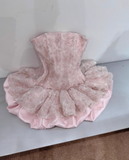 New Arrival Homecoming Dress Strapless Pleated Short Prom Dress Cocktail Dress Birthday Party Dress HZ0319