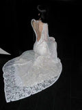 New Arrival Wedding Dress Crew Neck Backless Mermaid Wedding Dress HZ0319