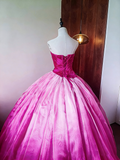 Stunning Prom Dress Strapless Pleated Ball Gown Evening Dress Quinceanera Dress Birthday Party Outfits HZ0319