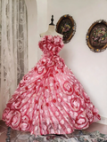 New Design Prom Dress Strapless Ball Gown Birthday Party Outfits Evening Dress Quinceanera Dress HZ0319