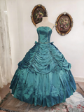 Beauty Prom Dress Strapless Pleated Ball Gown Evening Dress Quinceanera Dress Birthday Party Dress HZ0319