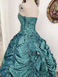 Beauty Prom Dress Strapless Pleated Ball Gown Evening Dress Quinceanera Dress Birthday Party Dress HZ0319