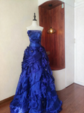 Charming Prom Dress Strapless Pleated Gala Dress Evening Dress HZ0319