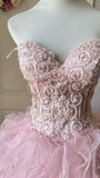Beauty Prom Dress Sweetheart Ruffle Ball Gown Evening Dress Sweet 16 Dress Birthday Outfits HZ0319