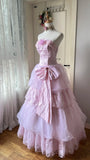 Sweet Prom Dress Light Pink Strapless Pleated Ball Gown Evening Dress Quinceanera Dress HZ0319