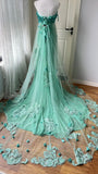 Newest Prom Dress Strapless Pleated Tulle Evening Dress Gala Dress Formal Dress HZ0319