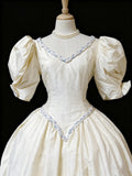 Retro Wedding Dress V-neck Wedding Dress HZ0319