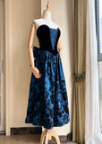 New Arrival Prom Dress Strapless Pleated Print Gala Dress Evening Dress Formal Dress HZ0319