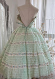 Elegant Prom Dress Strapless Pleated Ball Gown Evening Dress Sweet 16 Dress Birthday Party Dress HZ0319