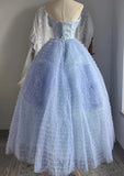 Pretty Prom Dress Strapless Pleated Tulle Ball Gown Evening Dress Quinceanera Dress Birthday Party Dress HZ0319