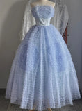 Pretty Prom Dress Strapless Pleated Tulle Ball Gown Evening Dress Quinceanera Dress Birthday Party Dress HZ0319