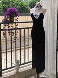 Elegant Prom Dress Black Sweetheart Evening Dress Gala Dress Party Dress HZ0319