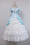 Stunning Prom Dress V-neck Lace Pleated Ball Gown Evening Dress Birthday Party Dress Quinceanera Dress HZ0319