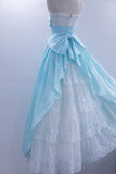 New Design Prom Dress Baby Bule Spaghetti Straps Pleated Evening Dress Birthday Party Dress Formal Dress HZ0319