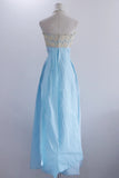 New Arrival Prom Dress Baby Bule Strapless Pleated Evening Dress Birthday Party Dress Formal Dress HZ0319