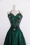 New Arrival Prom Dress A Line Halter Pleated Evening Dress Birthday Party Dress Formal Dress HZ0319